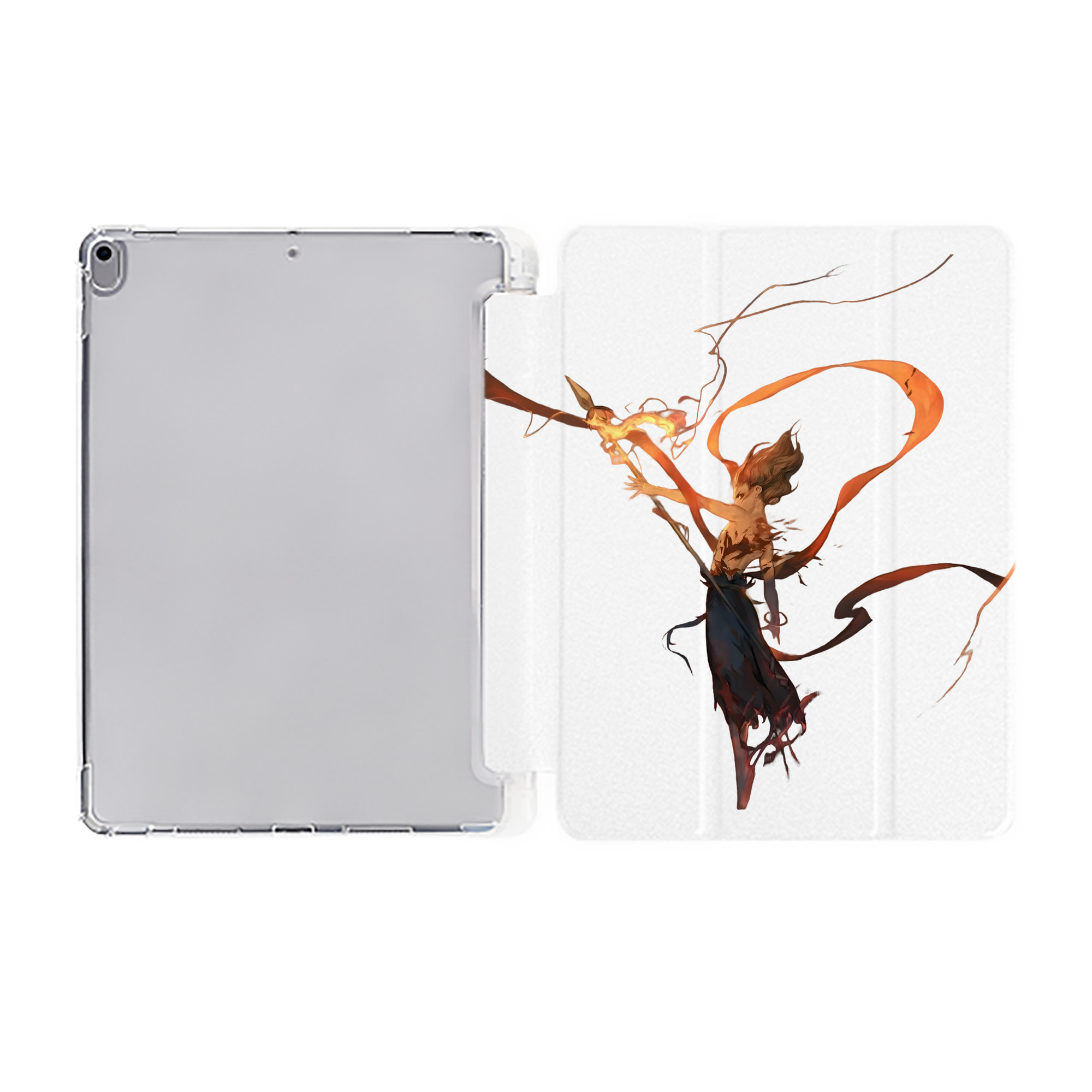 （画像用） Ne Zha 2 ナタ 魔童の大暴れ IPad ケース ペン収納付き 三つ折りスタンド PUレザー×シリコン 対応機種9.5/10.5/10.9インチ